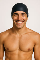 Cască de înot din silicon, copii 7+ ani / adulti, negru - Recycled