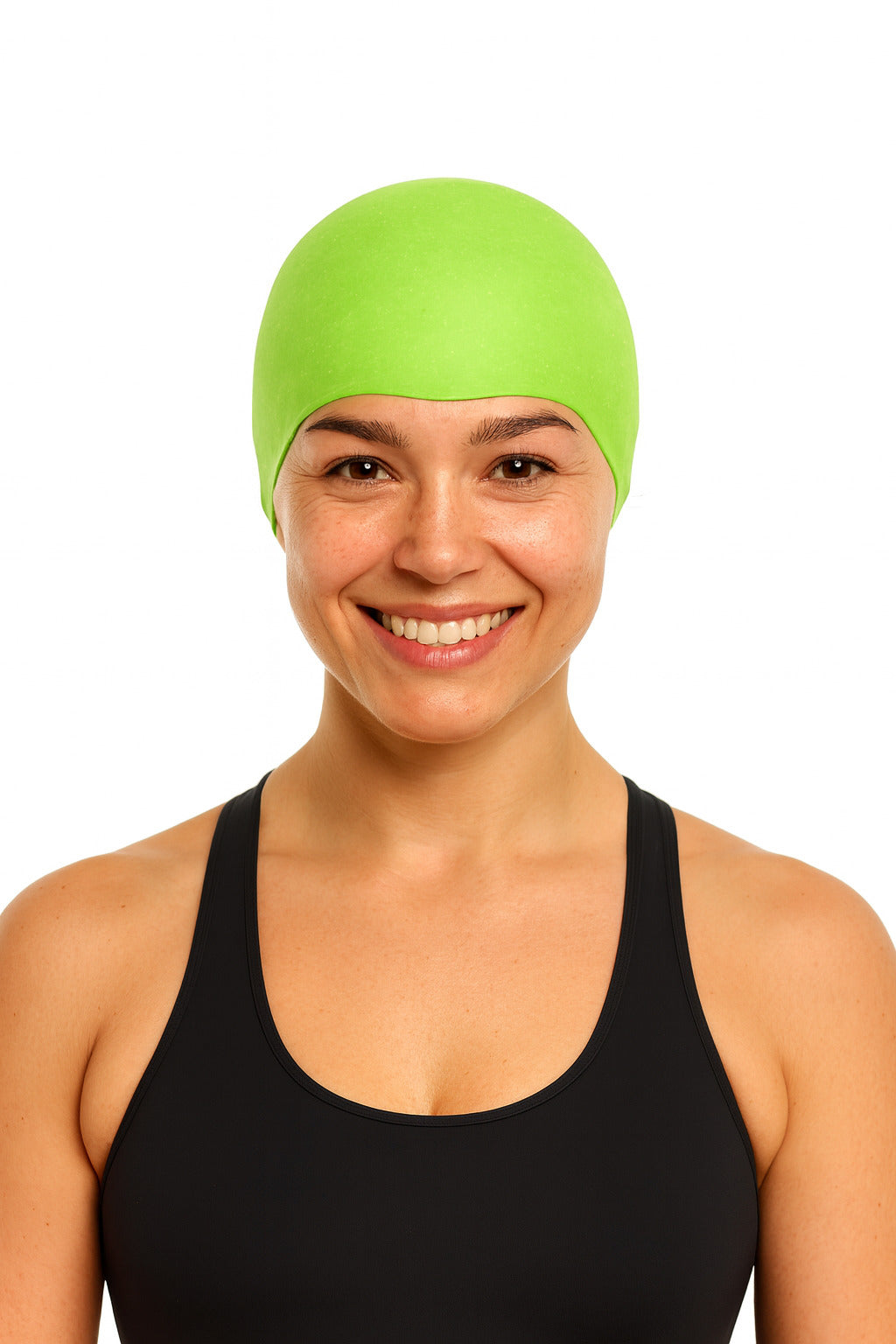 Cască de înot din silicon, copii 7+ ani / adulti, verde deschis - Recycled