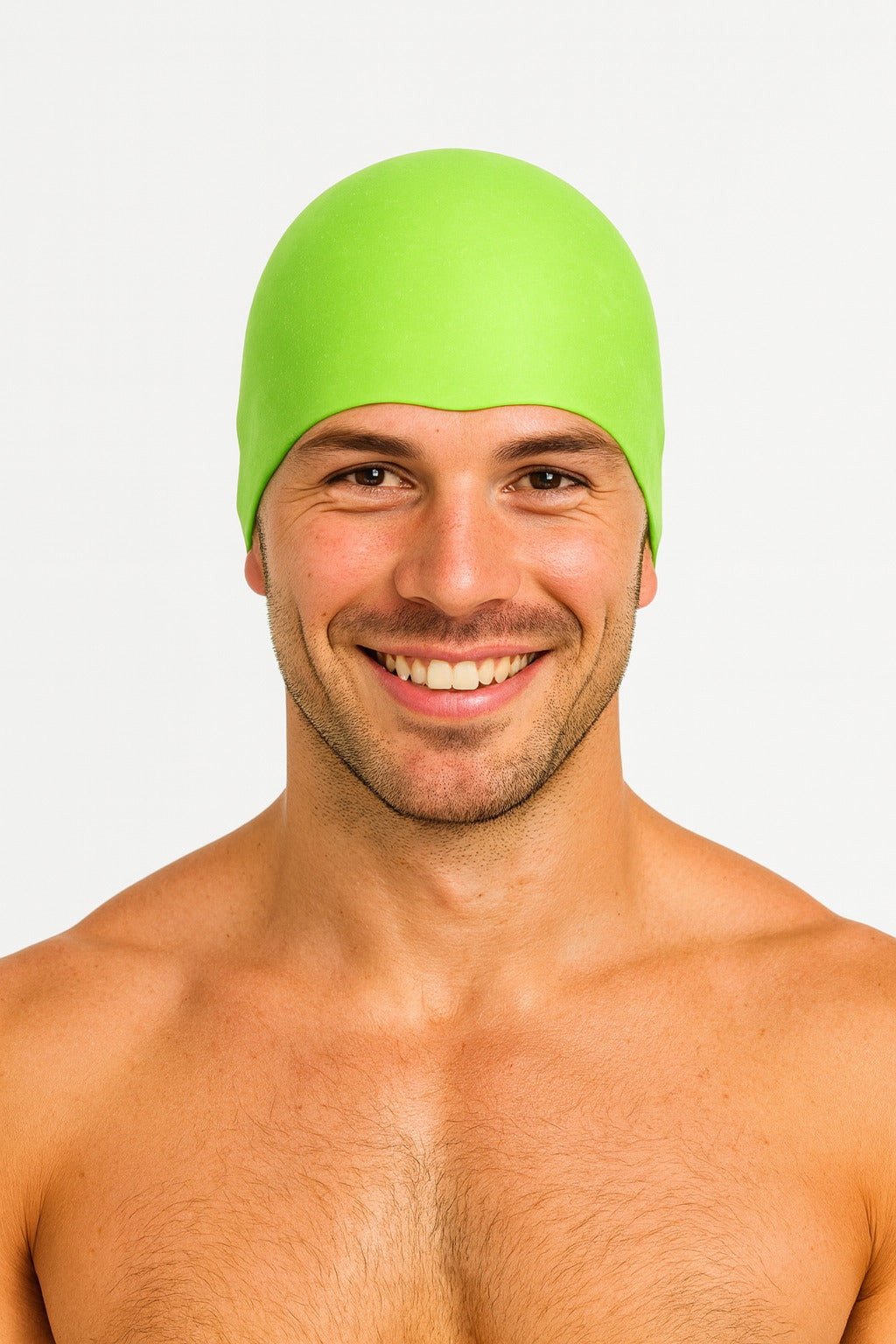 Cască de înot din silicon, copii 7+ ani / adulti, verde deschis - Recycled