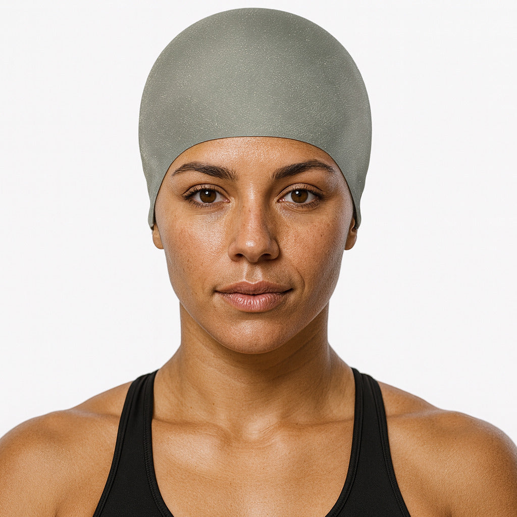 Cască de înot din silicon, copii 7+ ani / adulti, gri - Recycled