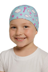 Cască de înot din material textil, copii 3-6 ani, albastru deschis - Fairy