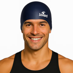 Cască de înot din silicon, copii 7+ ani / adulti, bleumarin - Jaked Basic