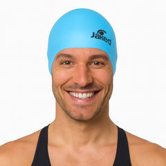 Cască de înot din silicon, copii 7+ ani / adulti, albastru deschis - Jaked Basic