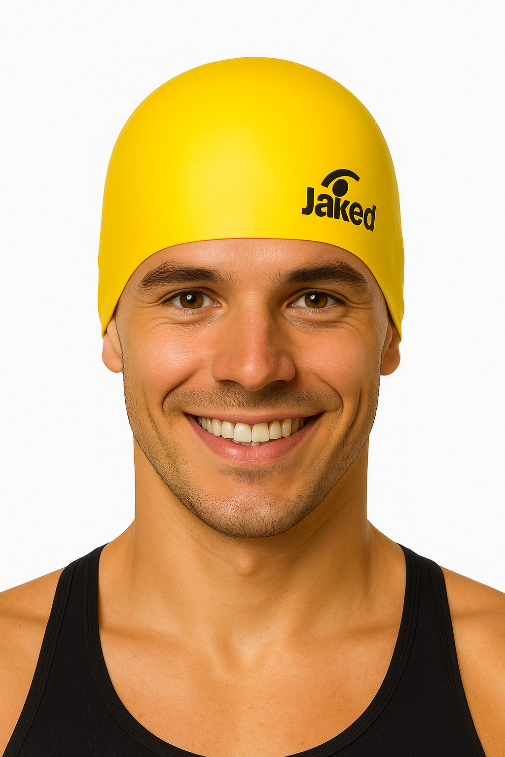 Cască de înot din silicon, copii 7+ ani / adulti, galben - Jaked Basic