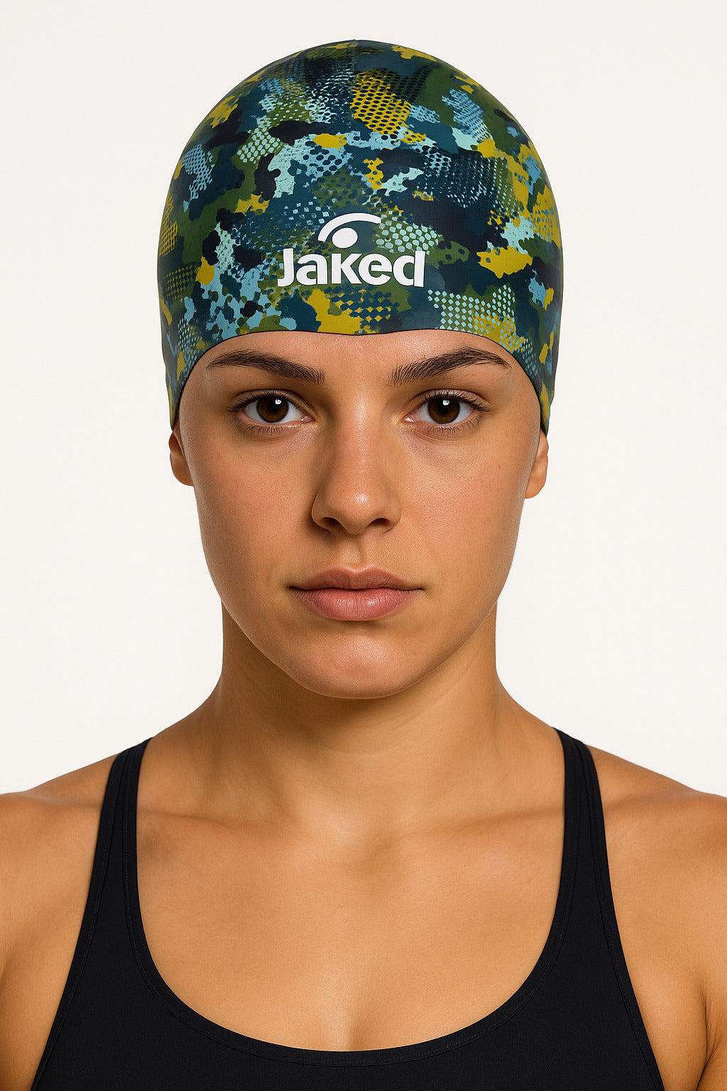 Cască de înot din silicon, copii 7+ ani / adulti, albastru - Jaked Teknocamou Evo