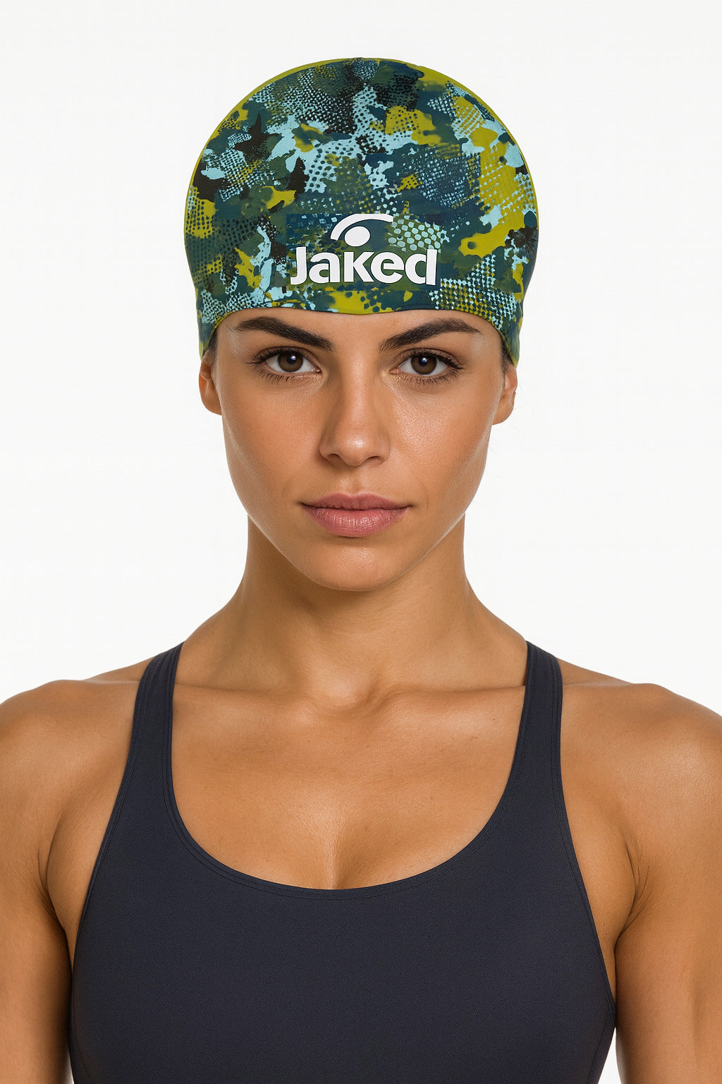 Cască de înot din silicon, copii 7+ ani / adulti, albastru - Jaked Teknocamou Evo