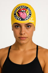 Cască de înot din silicon, copii 7+ ani / adulti, galben - Jaked Party