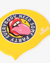 Cască de înot din silicon, copii 7+ ani / adulti, galben - Jaked Party