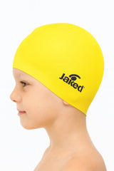 Cască de înot din silicon, copii 3-6 ani, galben - Jaked Basic