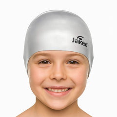 Cască de înot din silicon, copii 3-6 ani, gri - Jaked Basic