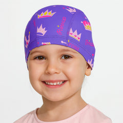 Cască de înot din material textil, copii 3-6 ani, mov - Princess