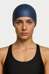 Cască de înot din silicon, copii 7+ ani / adulti, albastru metalic