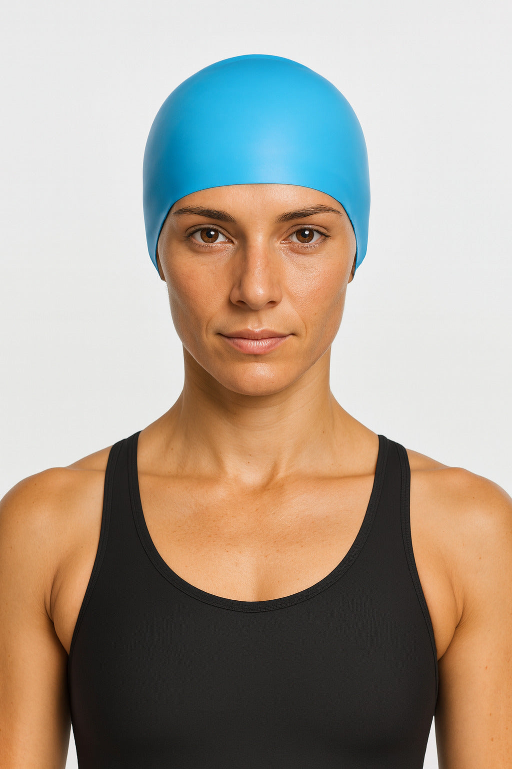 Cască de înot din silicon, copii 7+ ani / adulti, albastru deschis