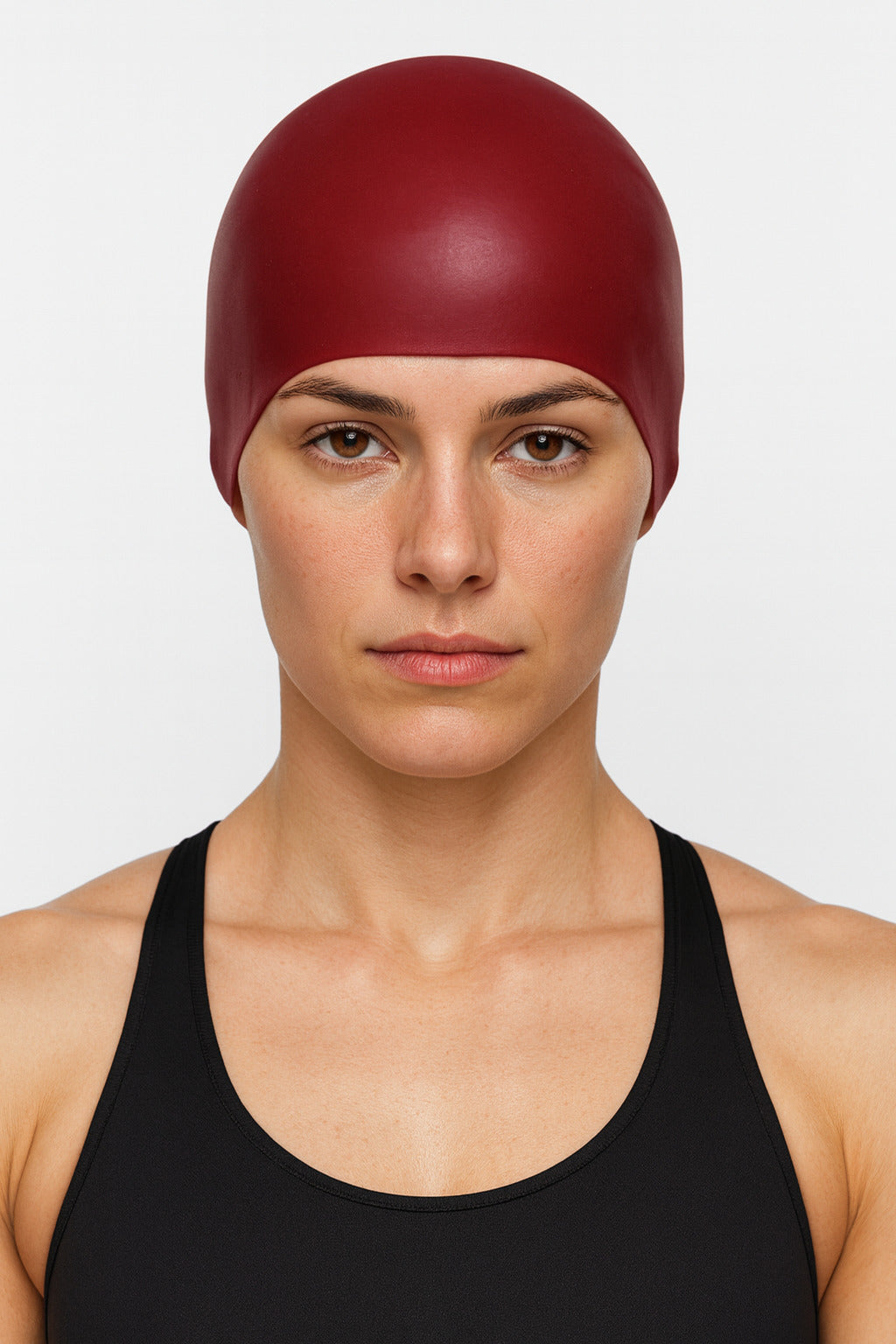 Cască de înot din silicon, copii 7+ ani / adulti, bordo