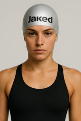 Cască de înot din silicon, copii 7+ ani / adulti, argintiu - Jaked Bowl