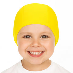 Cască de înot din material textil, copii 3-6 ani, galben