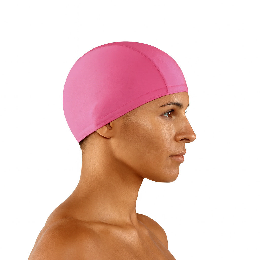 Cască de înot din material textil, copii 7+ ani / adulti, roz