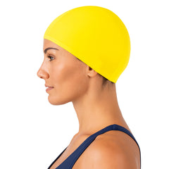 Cască de înot din material textil, copii 7+ ani / adulti, galben