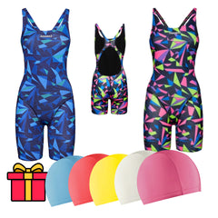 Costum înot fete Full Body - Jaked Diamonds + CADOU: Casca material textil