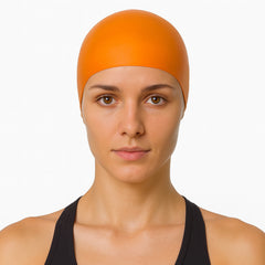 Cască de înot din latex 30gr, copii 7+ ani / adulti, portocaliu