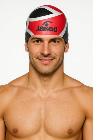 Cască de înot din silicon, copii 7+ ani / adulti, rosu - Jaked Lucha Libre