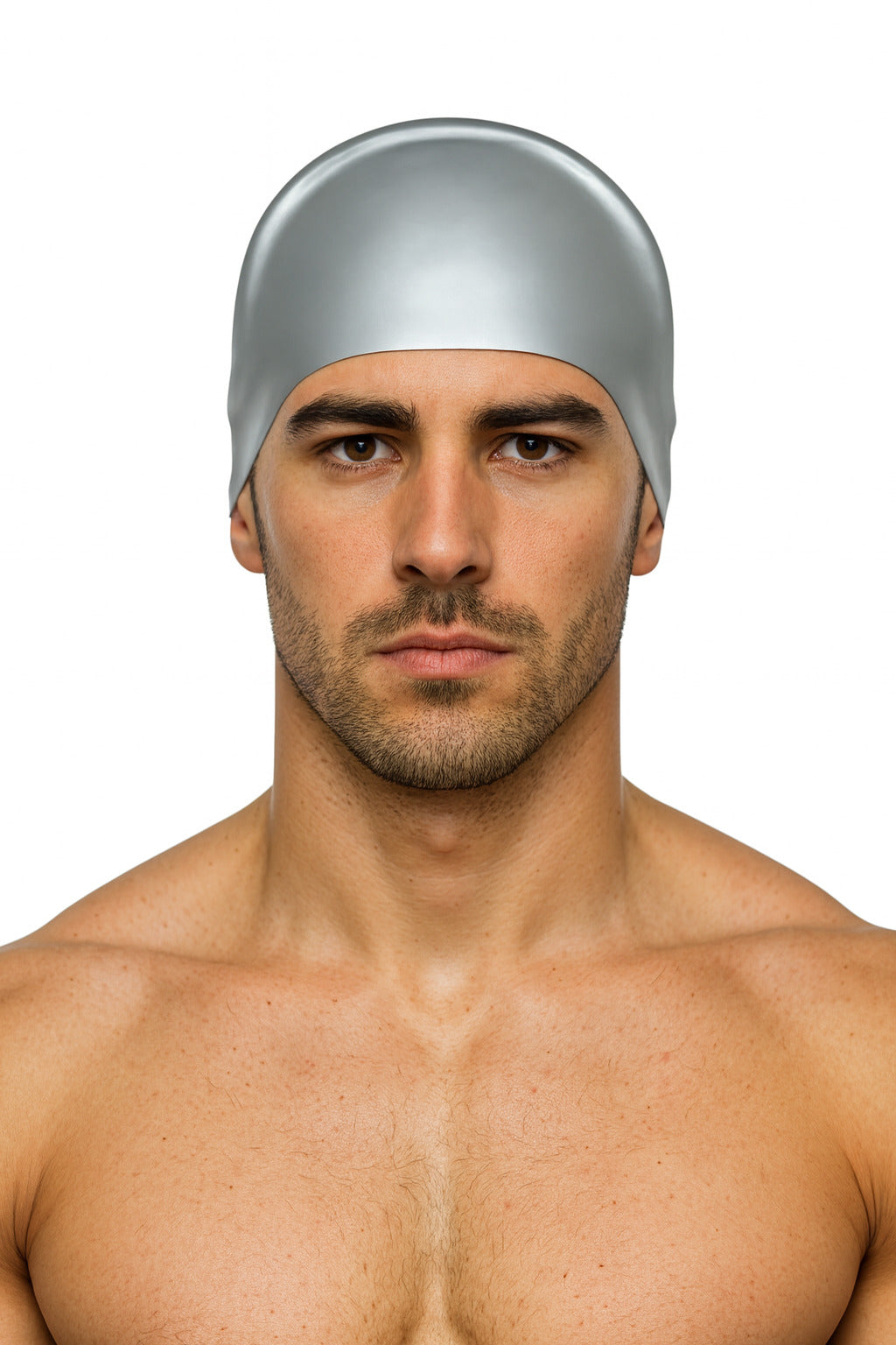 Cască de înot din silicon, copii 7+ ani / adulti, argintiu - Suede Surface