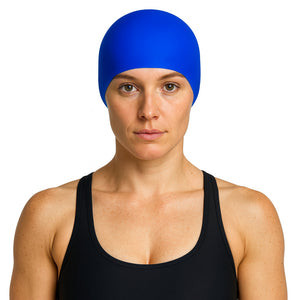 Cască de înot din silicon, copii 7+ ani / adulti, albastru - Suede Surface