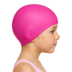 Cască de înot din silicon, copii 3-6 ani, roz
