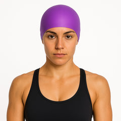 Cască de înot din silicon, copii 7+ ani / adulti, mov - Suede Surface