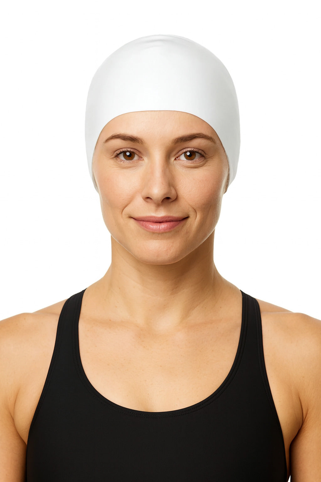 Cască de înot din silicon, copii 7+ ani / adulti, alb - Ultralight