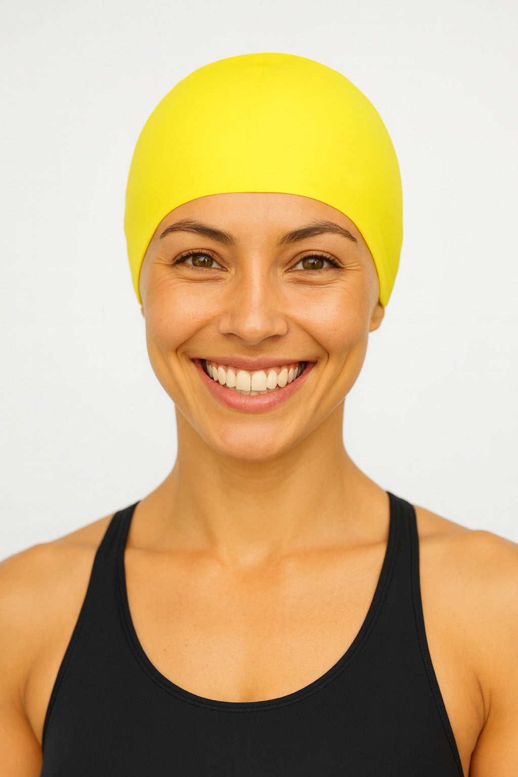 Cască de înot din silicon, copii 7+ ani / adulti, galben - Ultralight