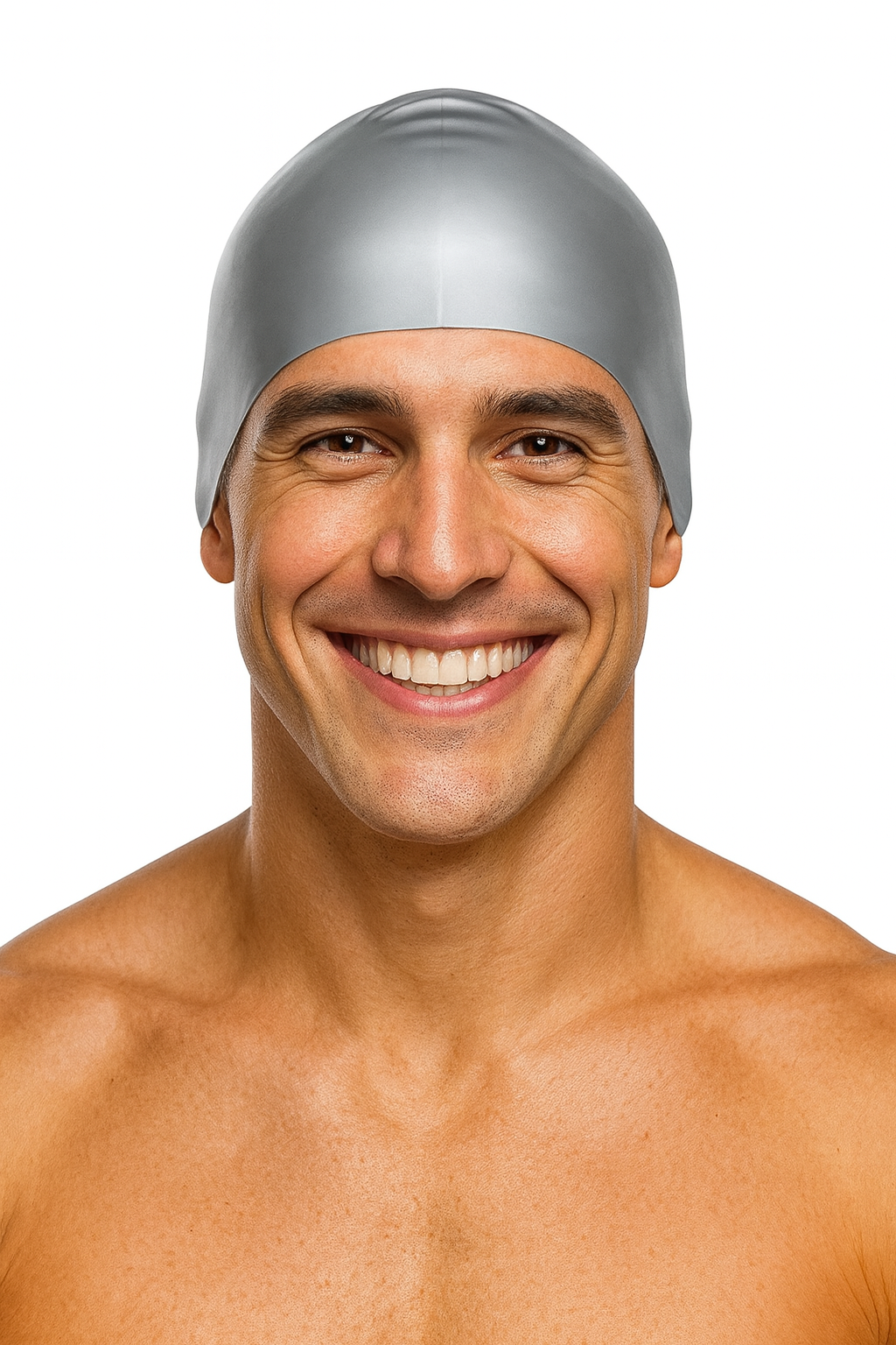 Cască de înot din silicon, copii 7+ ani / adulti, gri - Wrinkle Free Suede