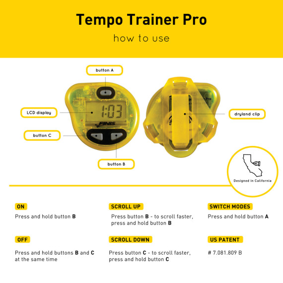 Metronom subacvatic - Finis Tempo Trainer Pro